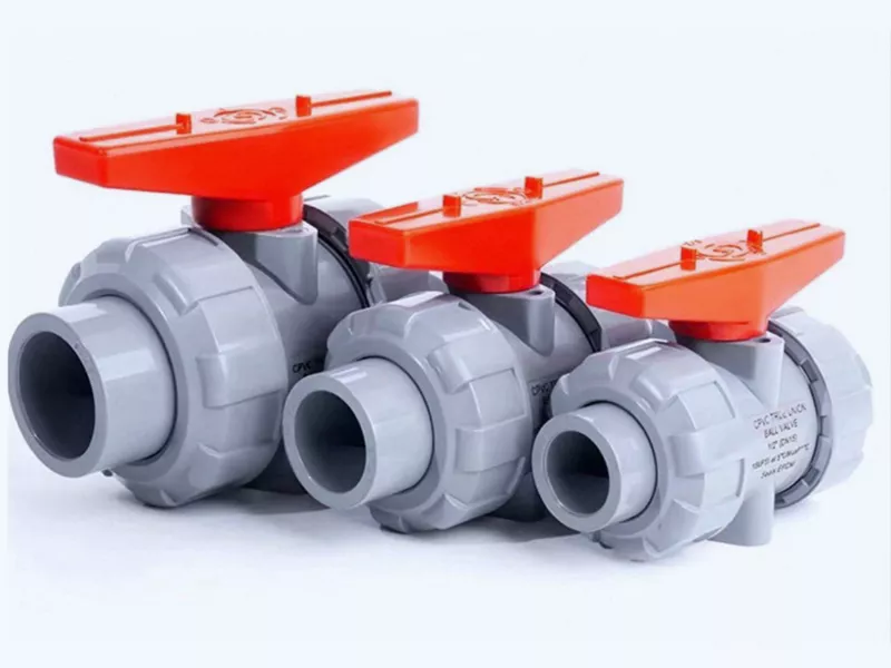 CPVC double-union ball valve